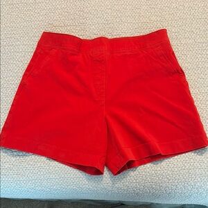 SPANX Red High-Waisted Bermuda Shorts Tailored Fit